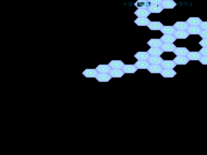 a hexagonal map. in the corner, there are boxy semitransparent pixel shapes.