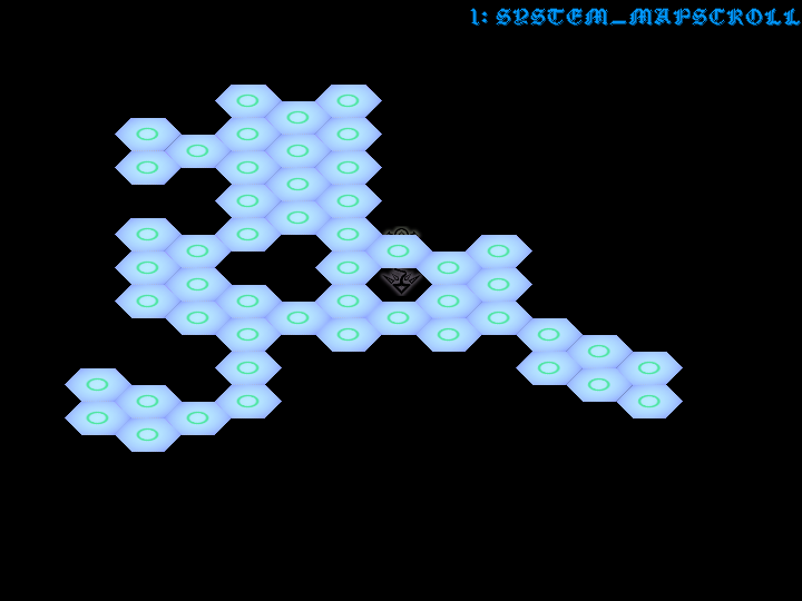 a hex map, with the cursor partly visible behind tiles.