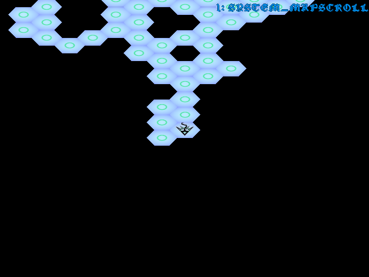 a hex map, with the cursor partly visible on top of one tile and behind all the rest.